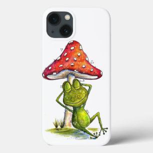 Whimsical Sleeping Froeping onder een paddenstoel iPhone 13 Hoesje