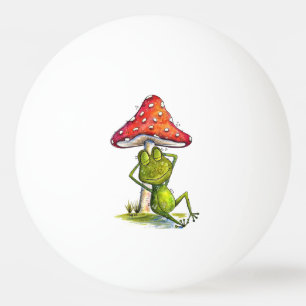 Whimsical Sleeping Froeping onder een paddenstoel Pingpongballen