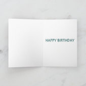 Whimsical Snail on Magical Mushroom CUSTOM Bday Kaart (Binnen)