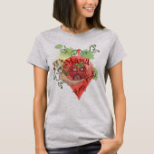 Whimsical Snail & Strawberry Mama T-shirt (Voorkant)