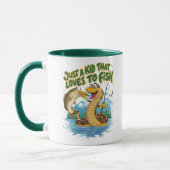 Whimsical Snake and Fish T-shirt Mok (Links)