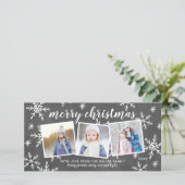 Whimsical Snapshot Merry Kerstfeestdag Foto Feestdagenkaart (Staand voorkant)