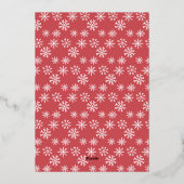 Whimsical-sneeuwman-chocoladeillustratie Folie Uitnodiging (Achterkant)