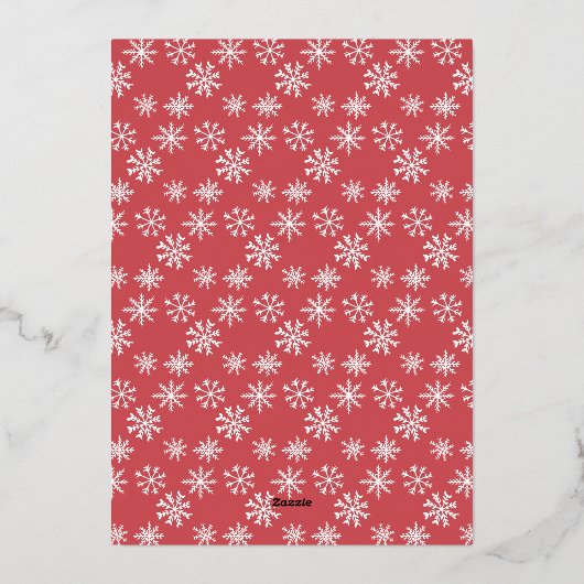 Whimsical-sneeuwman-chocoladeillustratie Folie Uitnodiging (Achterkant)