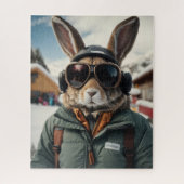 Whimsical Snowboarden Bunny Legpuzzel (Verticaal)
