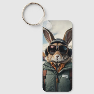 Whimsical Snowboarden Bunny Sleutelhanger