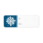 Whimsical Snowflake Gift Etiket (Voorkant)