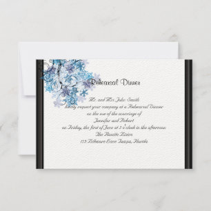 Whimsical Snowflake Tree Posh Wedding Rehearsal Kaart