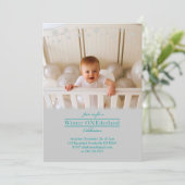 Whimsical Snowflakes Anniversaire Photo Invitation (Debout devant)