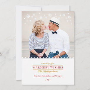 Whimsical Snowflakes Holiday Photo Card Groupon Feestdagenkaart