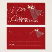 Whimsical Snowflakes kerstcadeau-Label Visitekaartjes (Voorkant /achterkant)