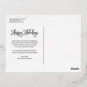 Whimsical Snowflakes Prettige feestdagen Foto (Achterkant)