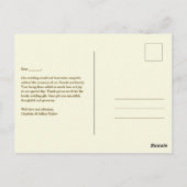 Whimsical Snowflakes Weddenschap Bedankt Briefkaart (Achterkant)