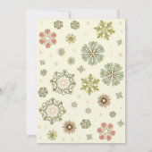 Whimsical Snowflakes Weddenschap Kaart (Achterkant)