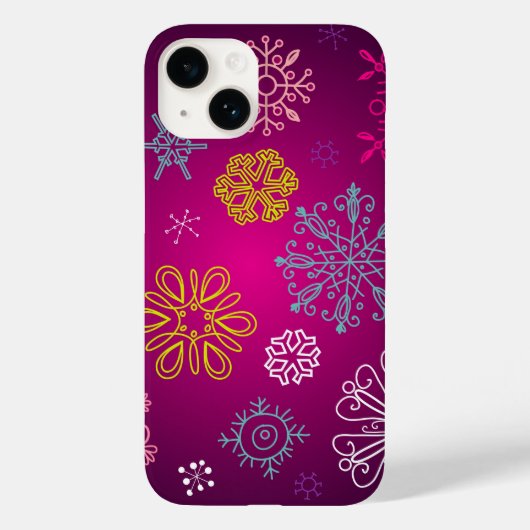 Whimsical Snowflakes Winter Wonderland Case-Mate iPhone Case (Achterkant)
