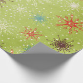 Whimsical Snowflakes Wrapping Paper Cadeaupapier (Hoek)