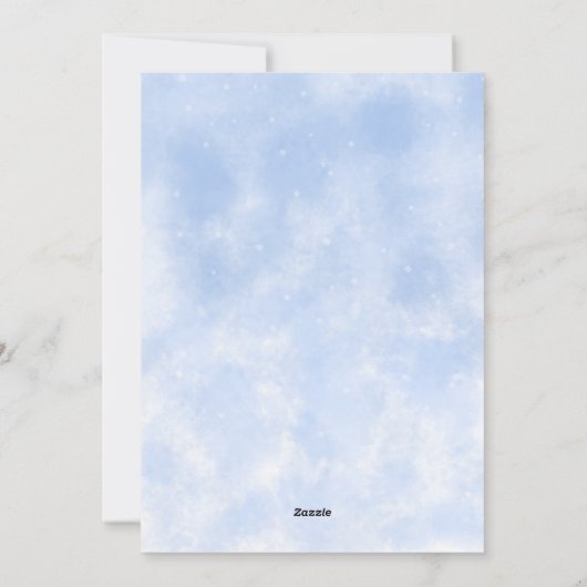 Whimsical Snowman & Cadeaus Holiday Party Feestdagenkaart (Achterkant)