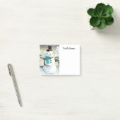 Whimsical Snowman in Winter Kerstmis Scene Post-it® Notes (Kantoor)