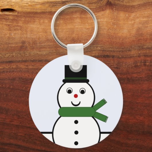 Whimsical Snowman-kerstSleutelhanger Sleutelhanger (Voorkant)