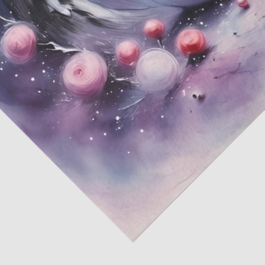 Whimsical Snowman | Pastel Winter Christmas Tissuepapier (Detail)