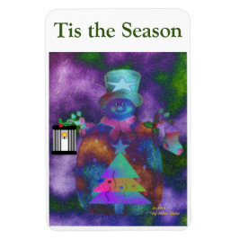 "Whimsical Snowman" Personaliseer 4 x 6 Magneet