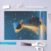 Whimsical Snowman Spirit In Cloak DX3L Decoupage Tissuepapier (Craft)