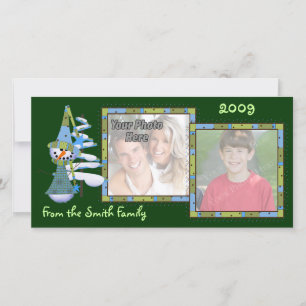 Whimsical Snowmen Double Photo Cards - NIEUW Feestdagenkaart