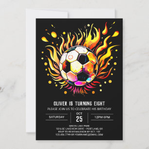 Whimsical Soccer Kinder bewerkbare Verjaardag Kaart