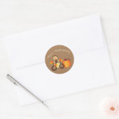 Whimsical Sock Monkey-Thanksgiving Ronde Sticker (Envelop)