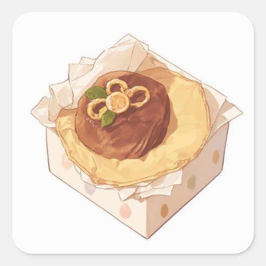 Whimsical Soft Art Vierkante Sticker (Voorkant)