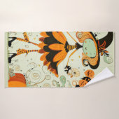 whimsical/sorcière/citrouille/chute (Serviette de bain)