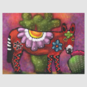 Whimsical Southwest Bloemen Ezel Decoupage Tissuepapier (Voorkant)