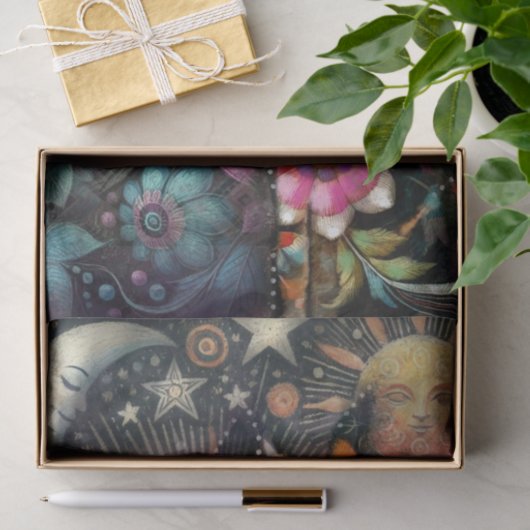 Whimsical Southwest Coyote Animal Decoupage Tissuepapier (Geschenk)