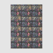 Whimsical Southwest Coyote Tiled Decoupage Tissuepapier (Voorkant)