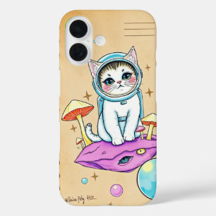 Whimsical Space Cat iPhone Case