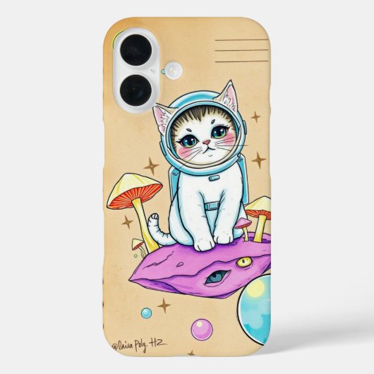 Whimsical Space Cat iPhone Case (Achterkant)