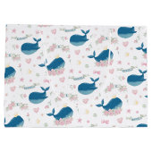 Whimsical Specialized Floral Whale Groot Cadeauzakje (Achterkant)