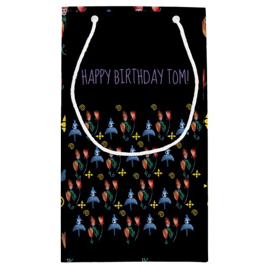 Whimsical Spring Art Klein Cadeauzakje (Achterkant)