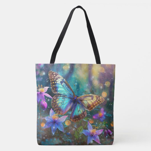 Whimsical Spring Butterfly en Columbine Forest Draagtas (Voorkant)