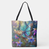 Whimsical Spring Butterfly en Columbine Forest Draagtas (Achterkant)