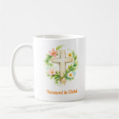 Whimsical Spring Cross Mug - Custom Easter Design (Gauche)
