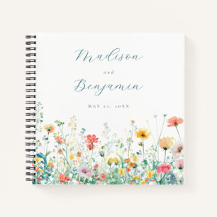 Whimsical Spring Fleur sauvage Mariage livre d'hôt