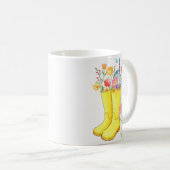 Whimsical Spring Floral Baby shower Coffee Mok – A (Voorkant rechts)