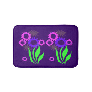 Whimsical Spring Flowers Bath Mats Badmat