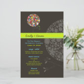 Whimsical Spring Flowers Pop Tree Wedparty (Staand voorkant)