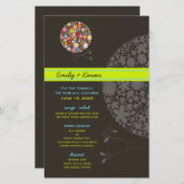 Whimsical Spring Flowers Pop Tree Wedparty (Voorkant / Achterkant)