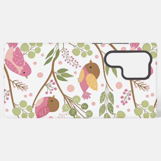 Whimsical Spring Garden with Robins Samsung Galaxy Hoesje (Achterkant horizontaal)