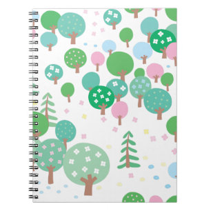 Whimsical Spring Trees Notitieboek