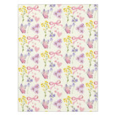 Whimsical Spring Wildflowers & Bows tafelkleed (Voorkant)