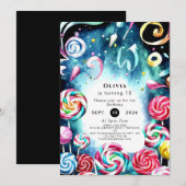 Whimsical Sprinkle Candyland Verjaardag Kaart (Voorkant / Achterkant)